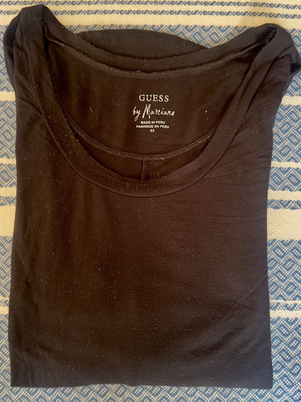 GUESS by Marciano Black Short Sleeve Scoop Neck Tee